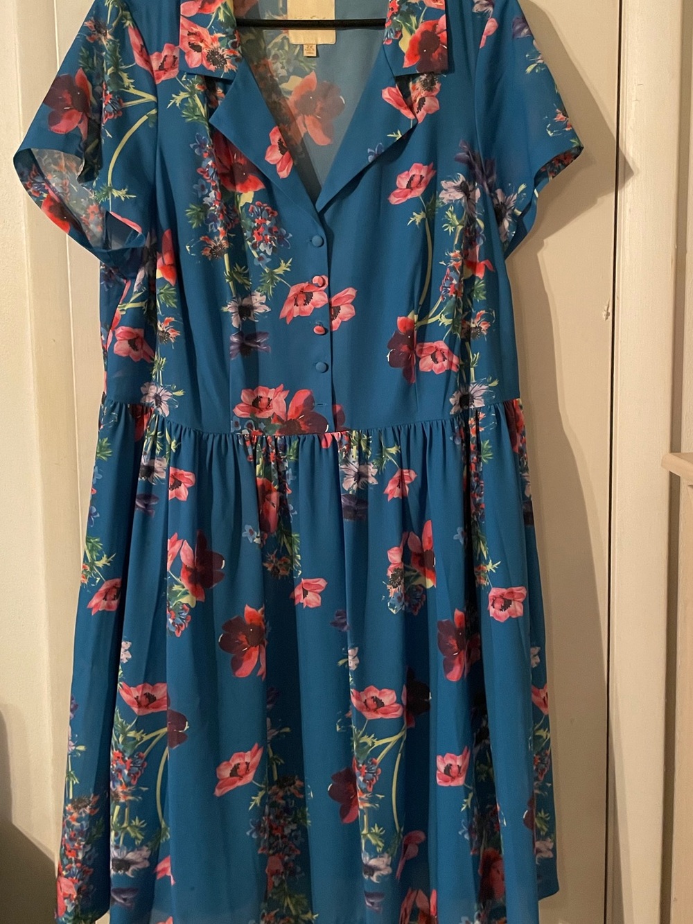 ModCloth Floral Vintage Style Dress- 2X